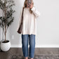 Gather Here Cable Knit Sweater / Cream