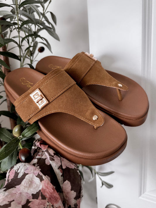 The Gigi Cognac Sandal