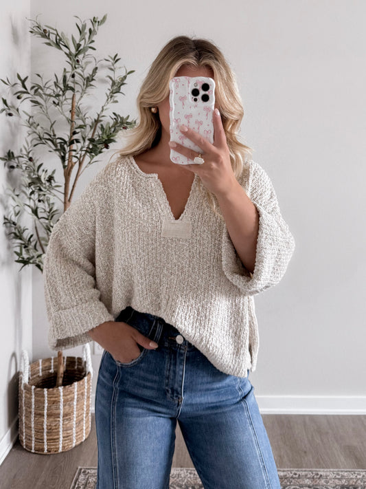 On Repeat Knit Sweater / Sand Beige