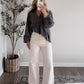 Sadie High Rise Crop Jean / Cream
