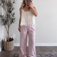 Cottage Gingham Tie Pant / Rosewood
