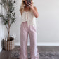 Cottage Gingham Tie Pant / Rosewood