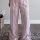 Cottage Gingham Tie Pant / Rosewood