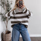 Lowen Striped Knit Sweater / Olive (Restocking Soon)