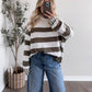 Lowen Striped Knit Sweater / Olive (Restocking Soon)