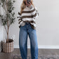 Lowen Striped Knit Sweater / Olive (Restocking Soon)
