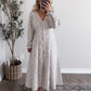 Heritage Vintage Floral Midi Dress / Cream Rose