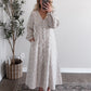 Heritage Vintage Floral Midi Dress / Cream Rose