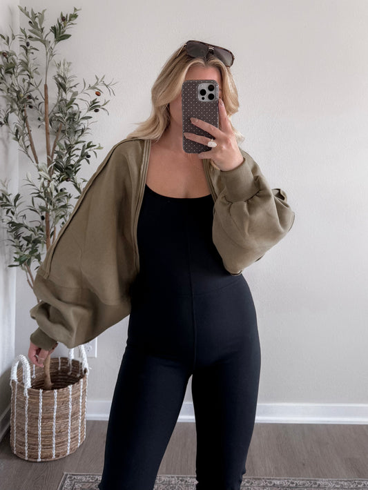Layered Comfort Shrug / Warm Olive
