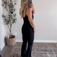 Running Late Athleisure Jumpsuit / Black