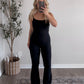 Running Late Athleisure Jumpsuit / Black