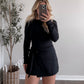 Motion Athleisure Long Sleeve Romper / Black