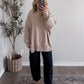 Comfort Ribbed Oversized Sweater /  Beige