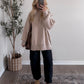 Comfort Ribbed Oversized Sweater /  Beige