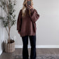Comfort Ribbed Oversized Sweater /  Chocolate (Restocking Soon)