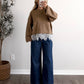 Folklore Lace Cable Knit Sweater / Taupe