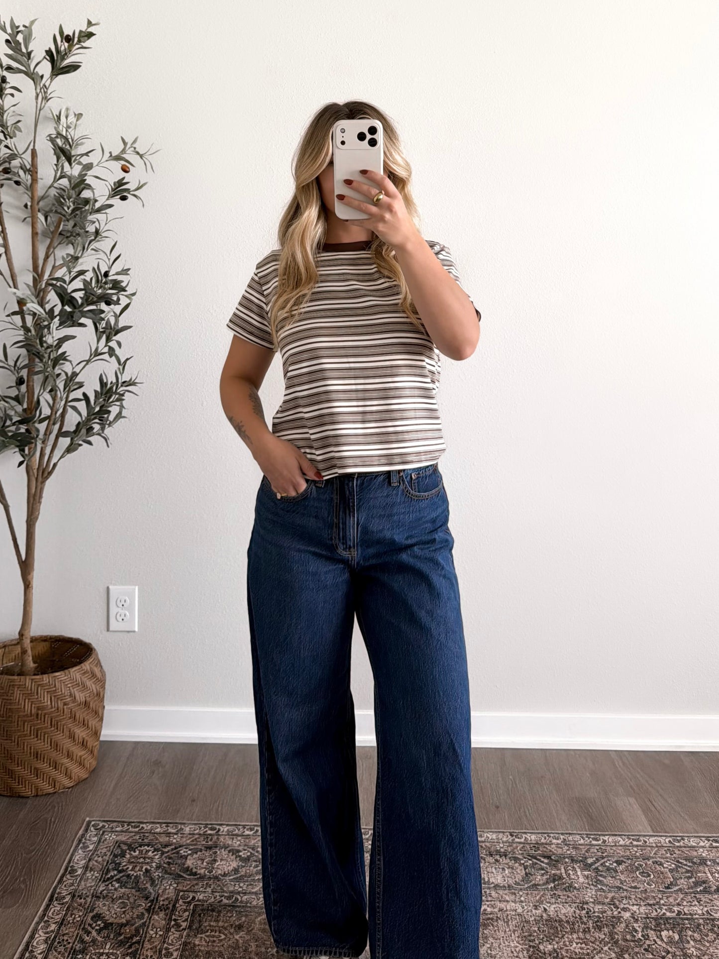 Old School Basic Stripe Tee (Restocking Mid September)