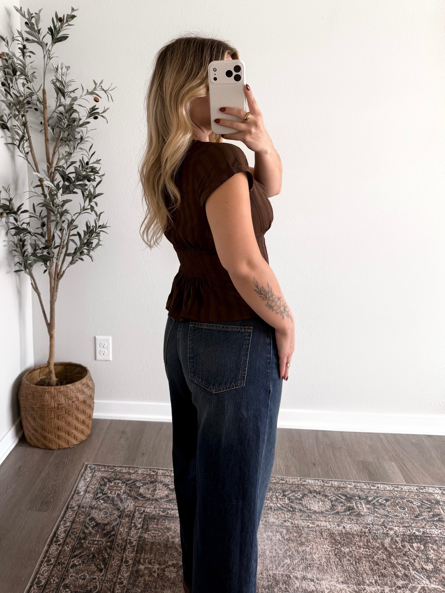 Etta Button Down Top / Brown