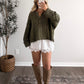 Woodstock Knit Sweater / Olive (Restocking 8.24)