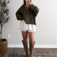 Woodstock Knit Sweater / Olive (Restocking 8.24)