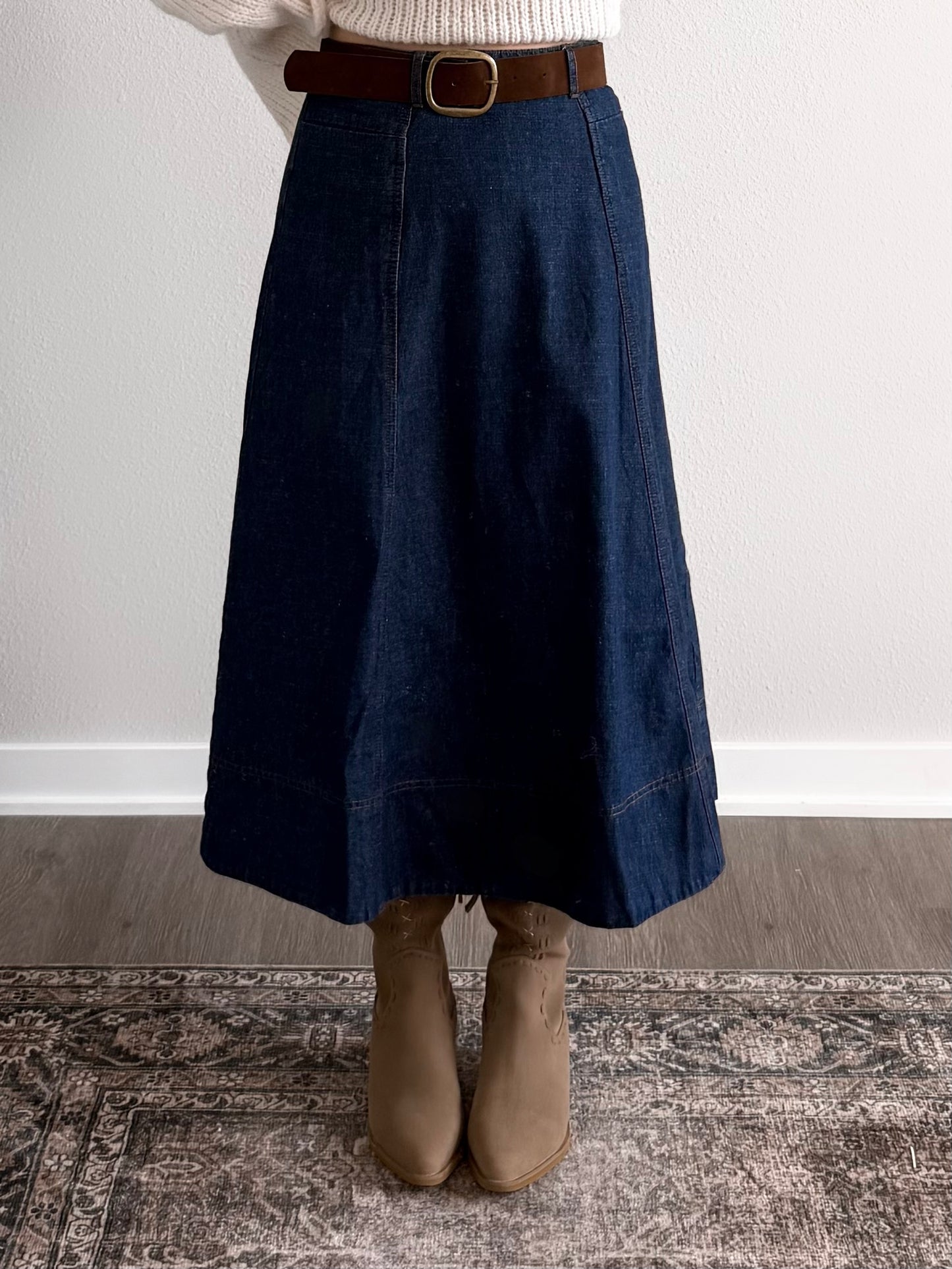 County Line Belted Midi Skirt (Restocking 8.24)