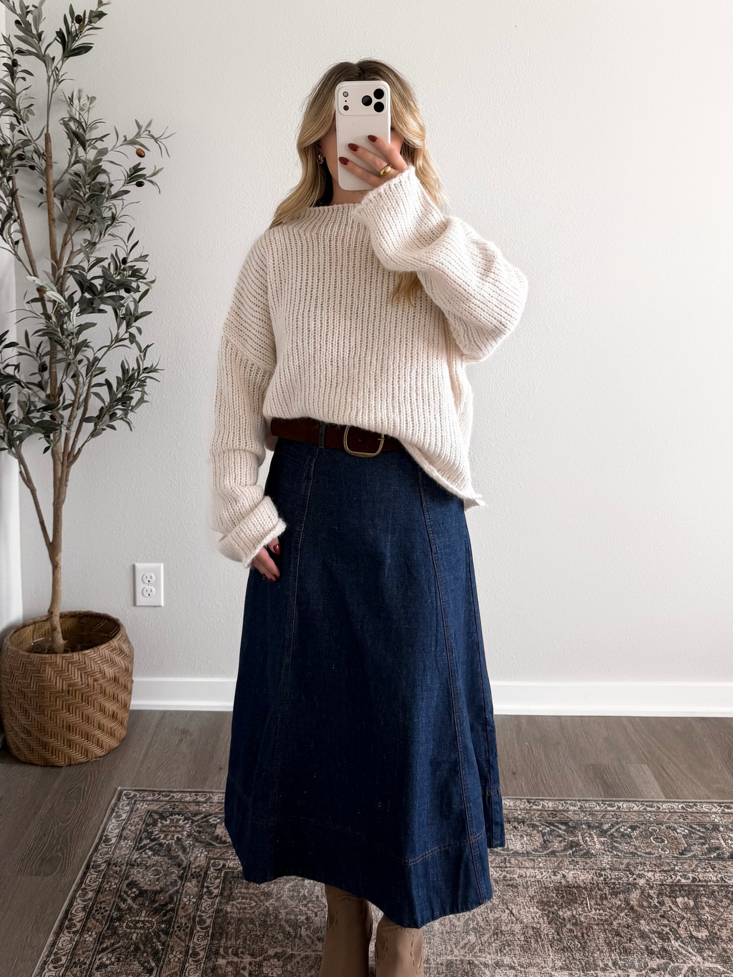 Sweater Weather Chunky Knit Sweater / Cream (Restocking 8.24)