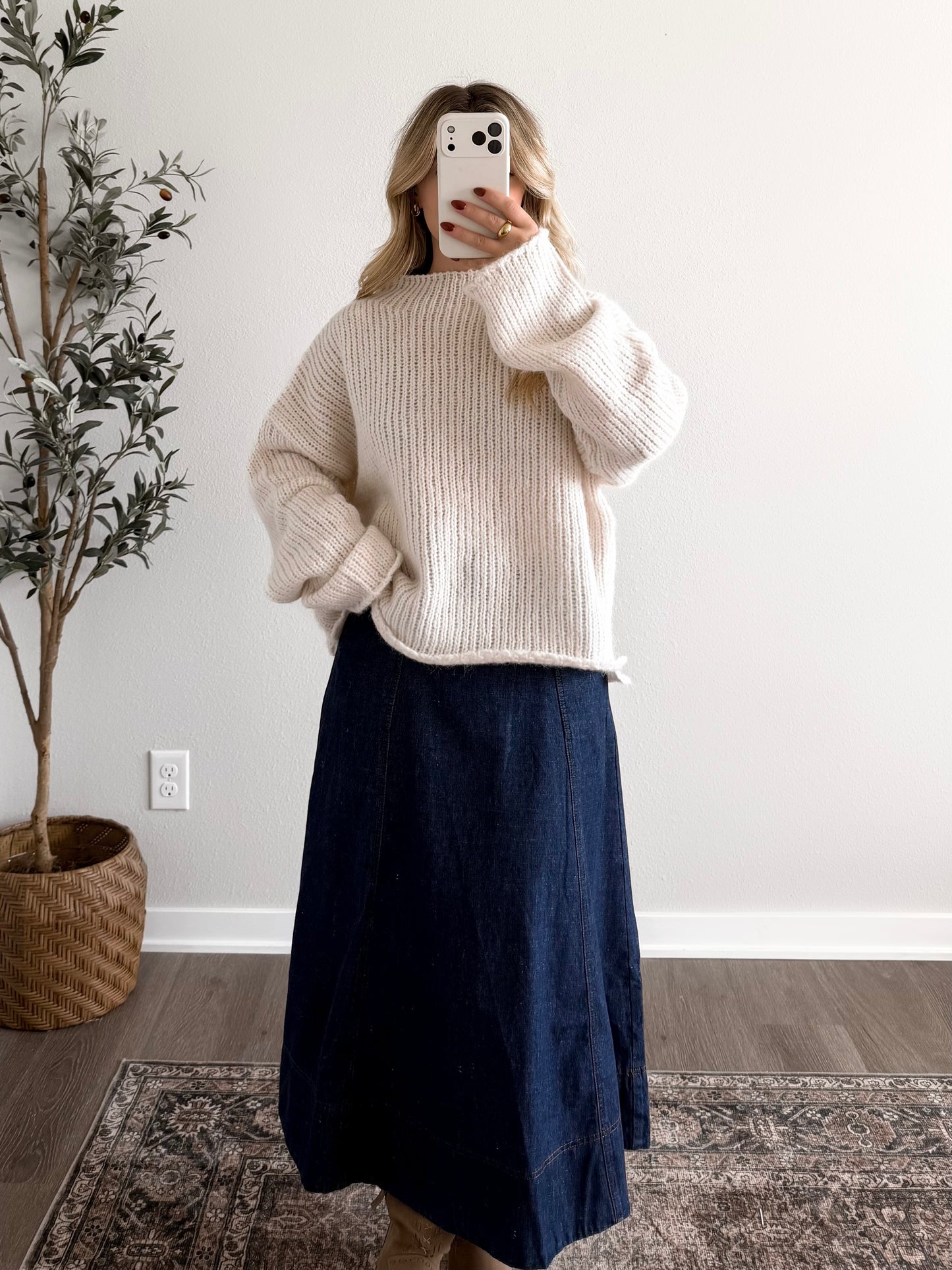 Sweater Weather Chunky Knit Sweater / Cream (Restocking 8.24)
