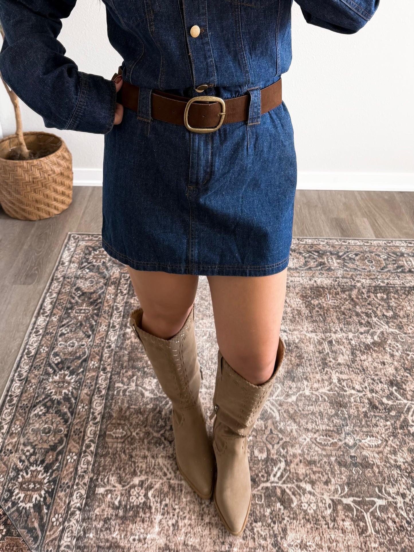 Sedona Denim Belted Dress