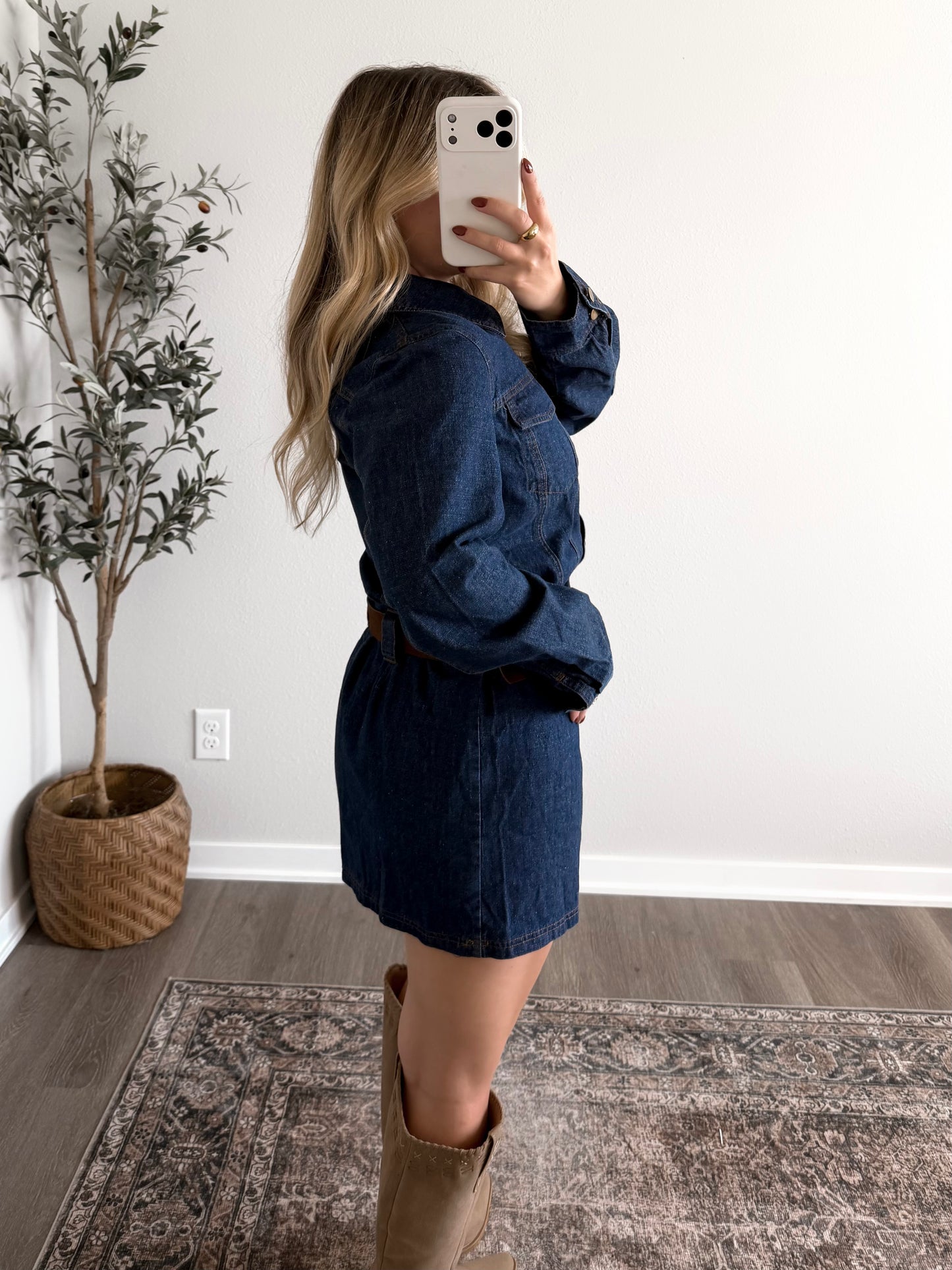 Sedona Denim Belted Dress