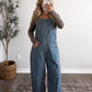 Season Stripe Barrel Overalls