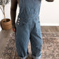 Season Stripe Barrel Overalls