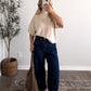 Vanilla Ribbed Mock Neck Sweater