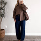 Truffle Plaid Button Down Top