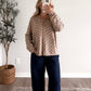 Cozy Club Knit Cardigan / Mocha Dot