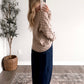 Cozy Club Knit Cardigan / Mocha Dot