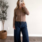 Simple Button Top / Taupe