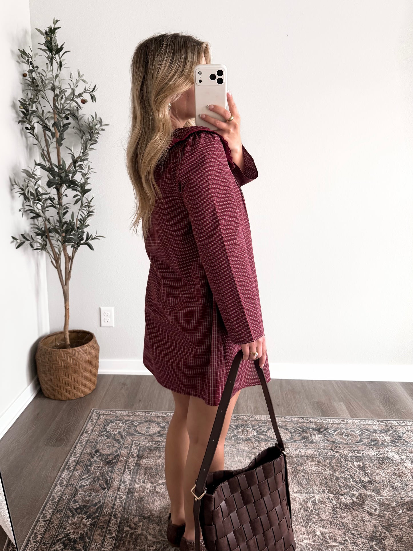 Cordial Grid Collared Dress