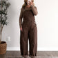 Walnut Leopard Barrel Overalls