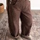 Walnut Leopard Barrel Overalls