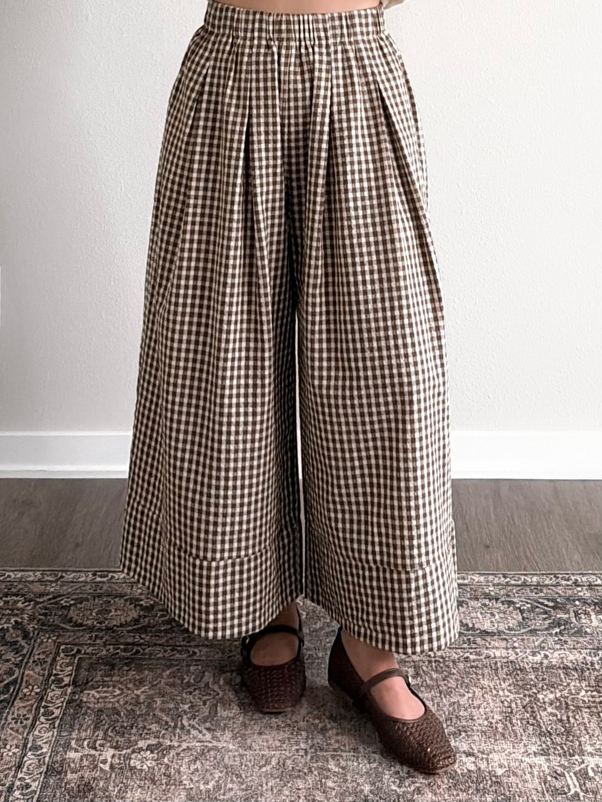 Macchiato Gingham Cropped Pant