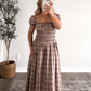 Cinnamon Picnic Plaid Dress