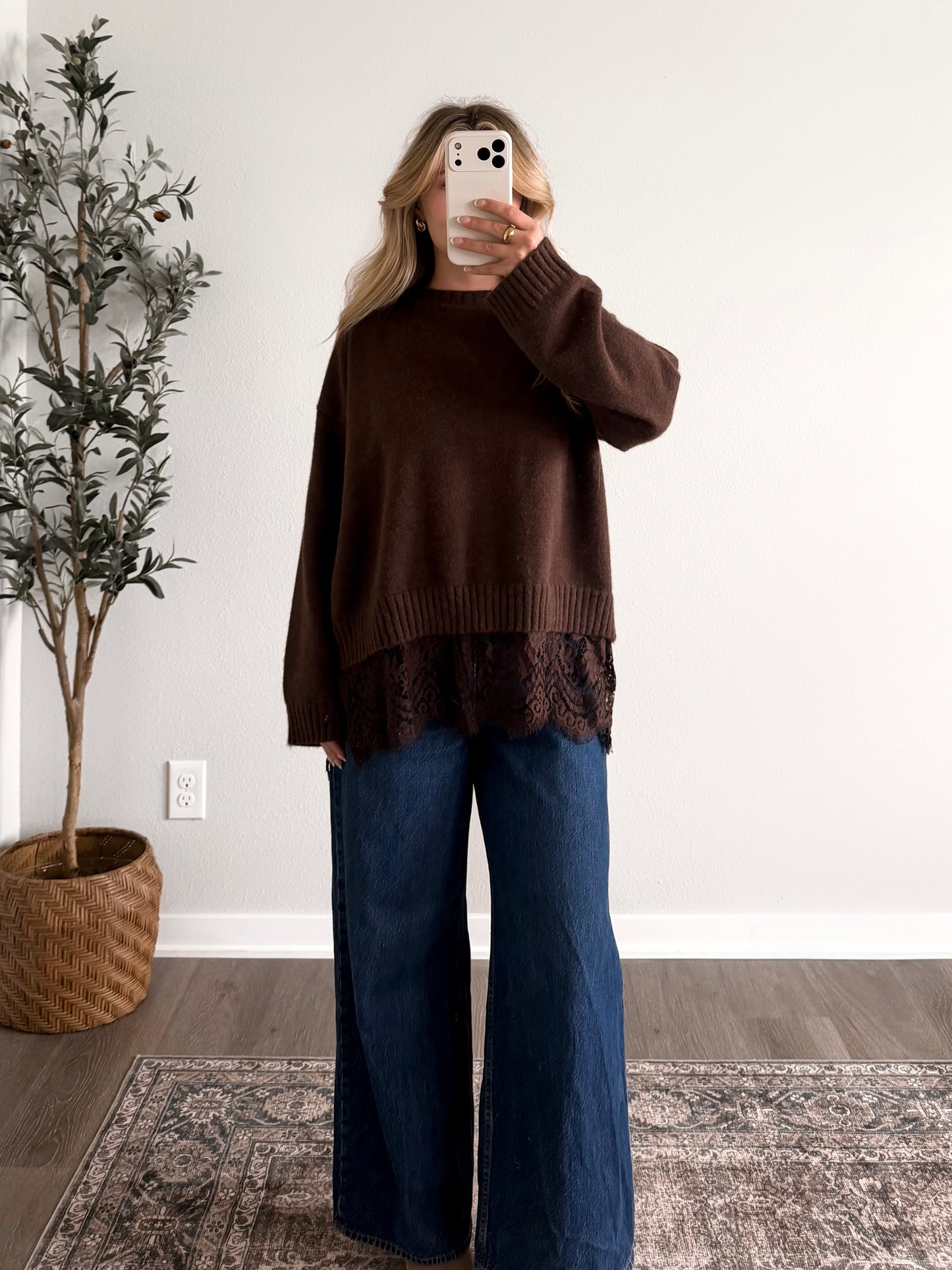 Bittersweet Lace Knit Sweater