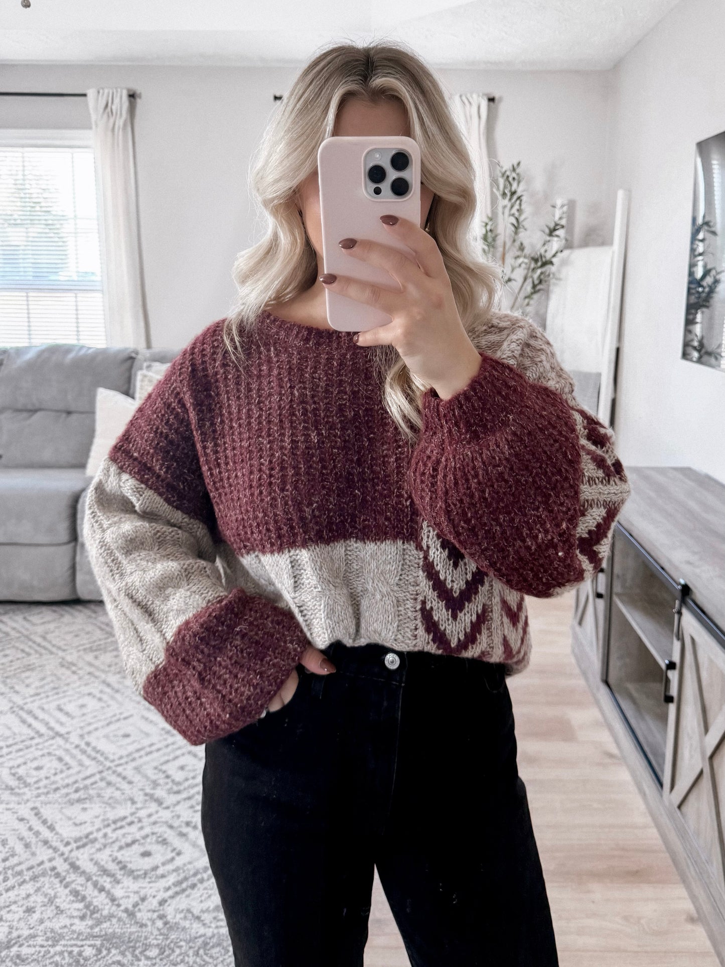 Wine Time Knit Sweater