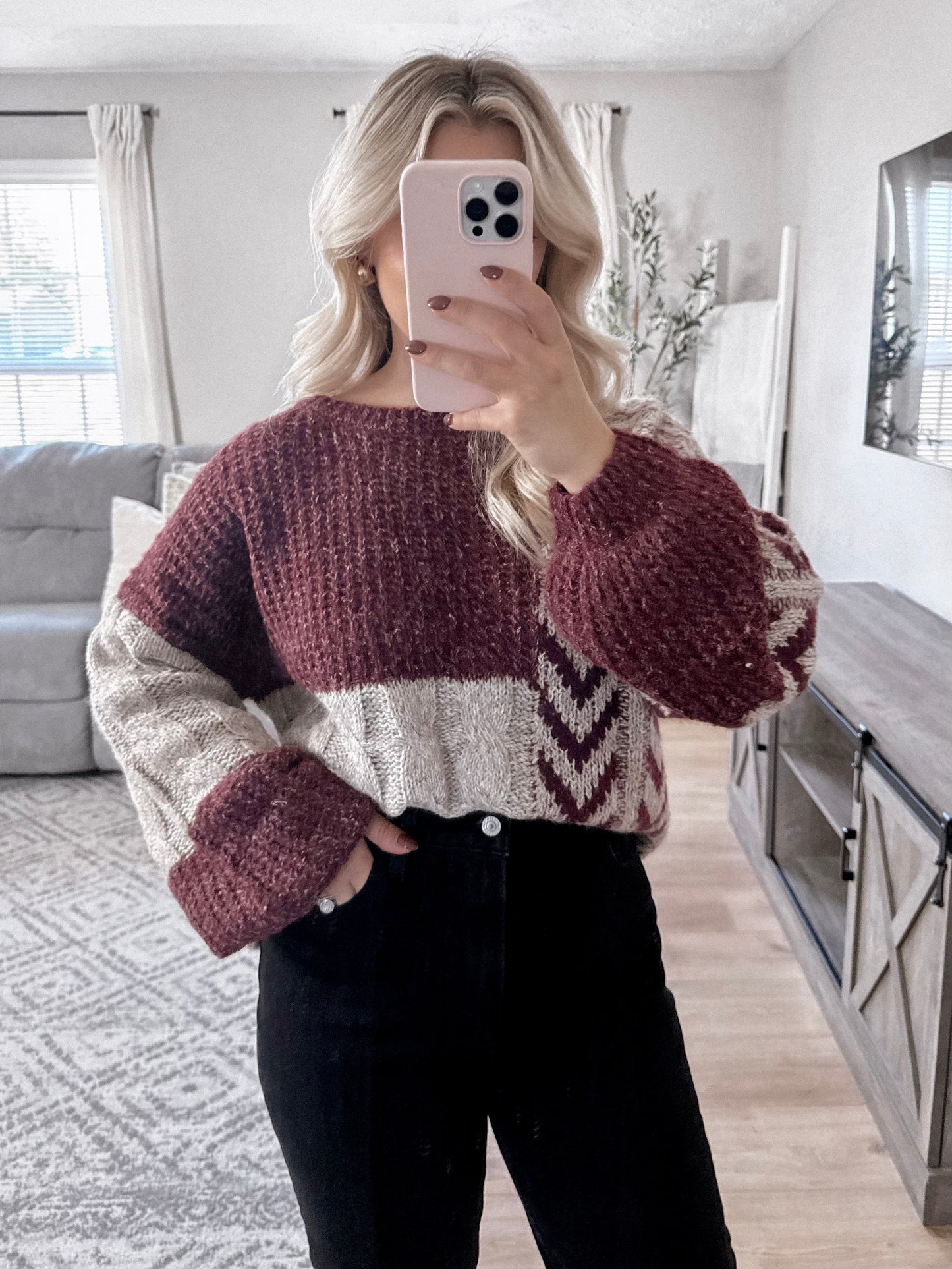 Wine Time Knit Sweater