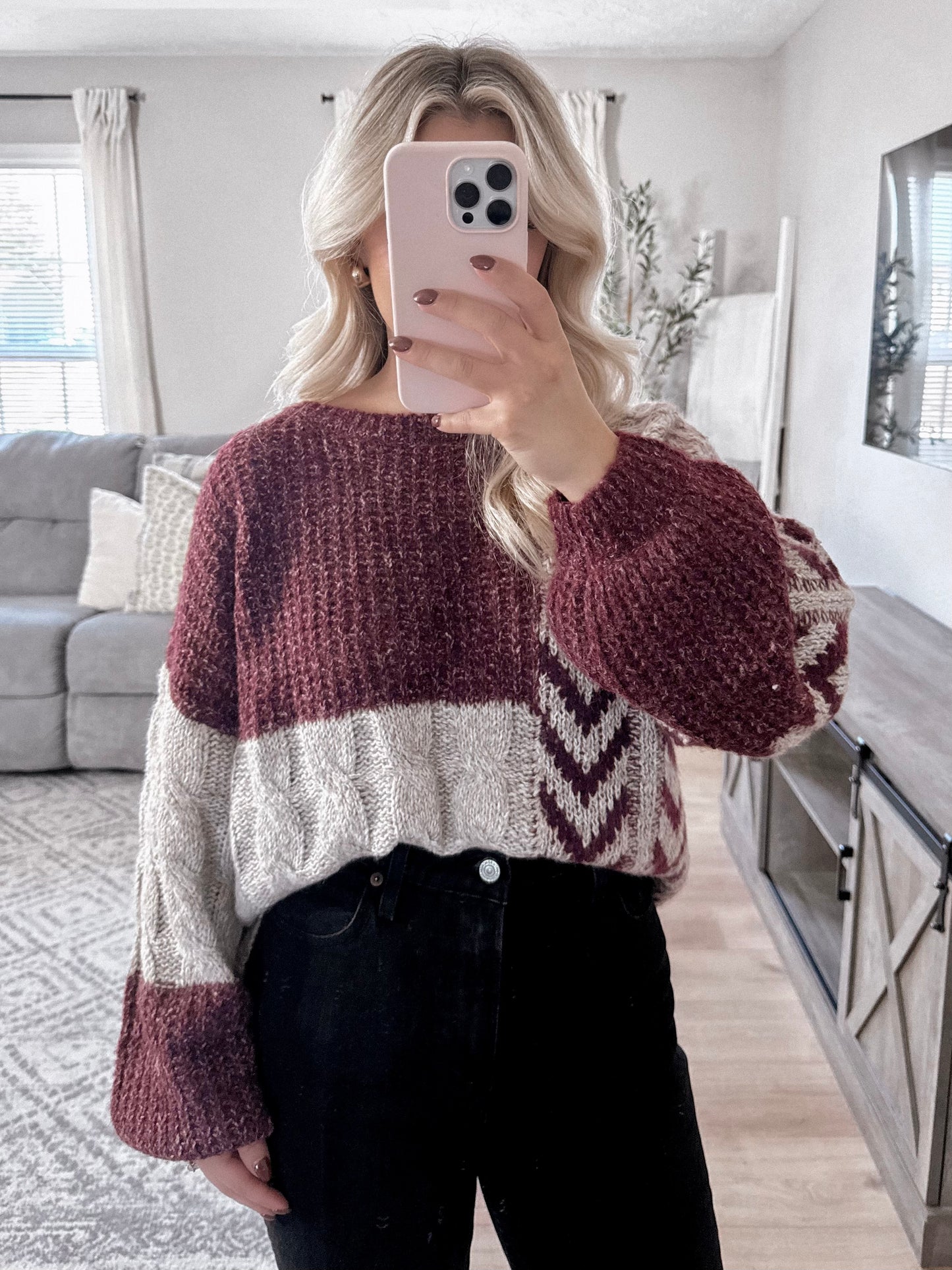 Wine Time Knit Sweater