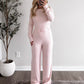Cozy Crush Pointelle Lounge Set / Pink