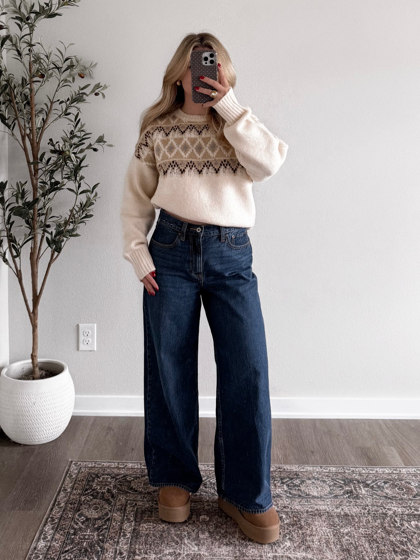 Cream & Coca Fair Isle Sweater