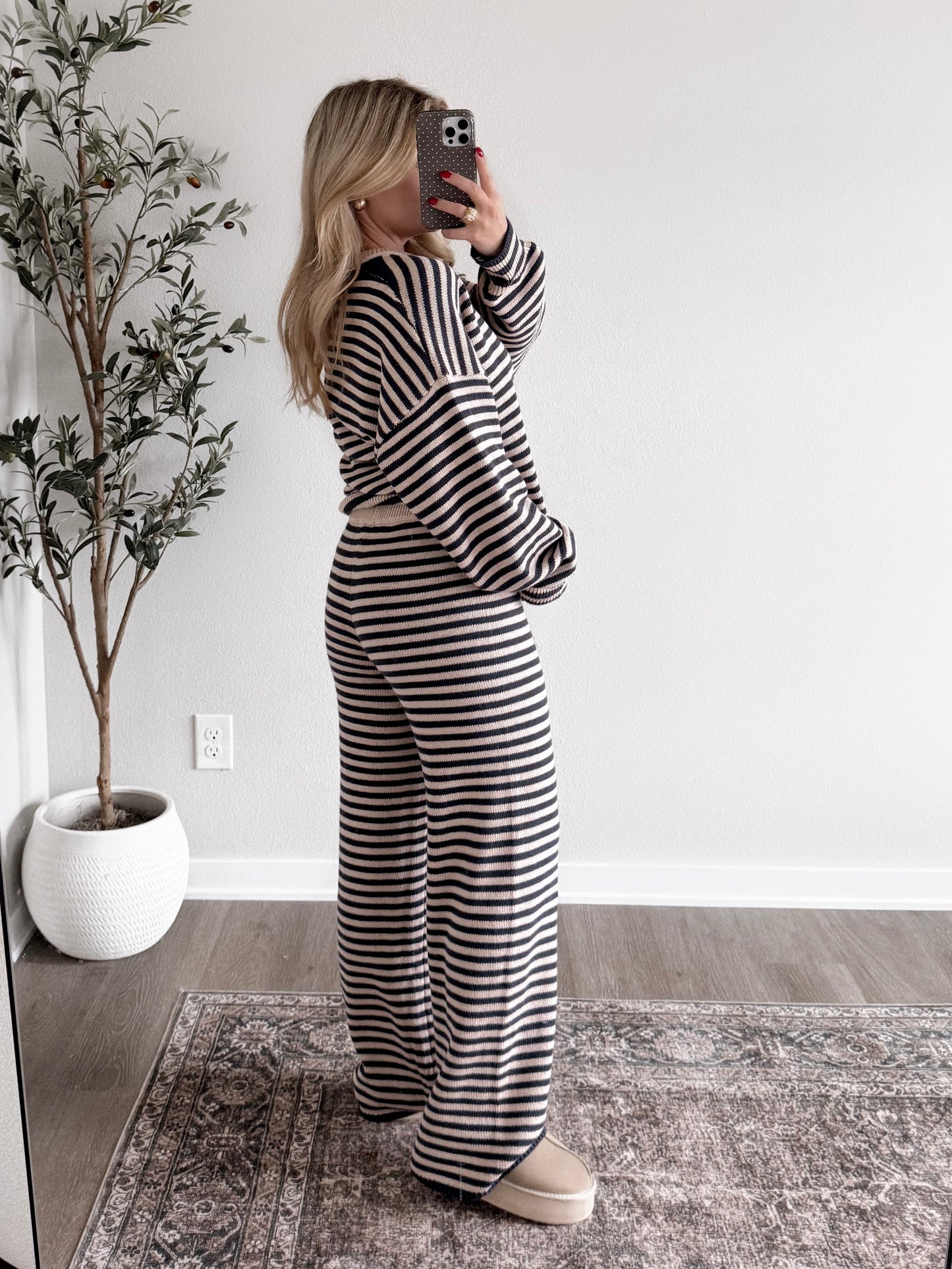 Snow Harbor Striped Sweater Set