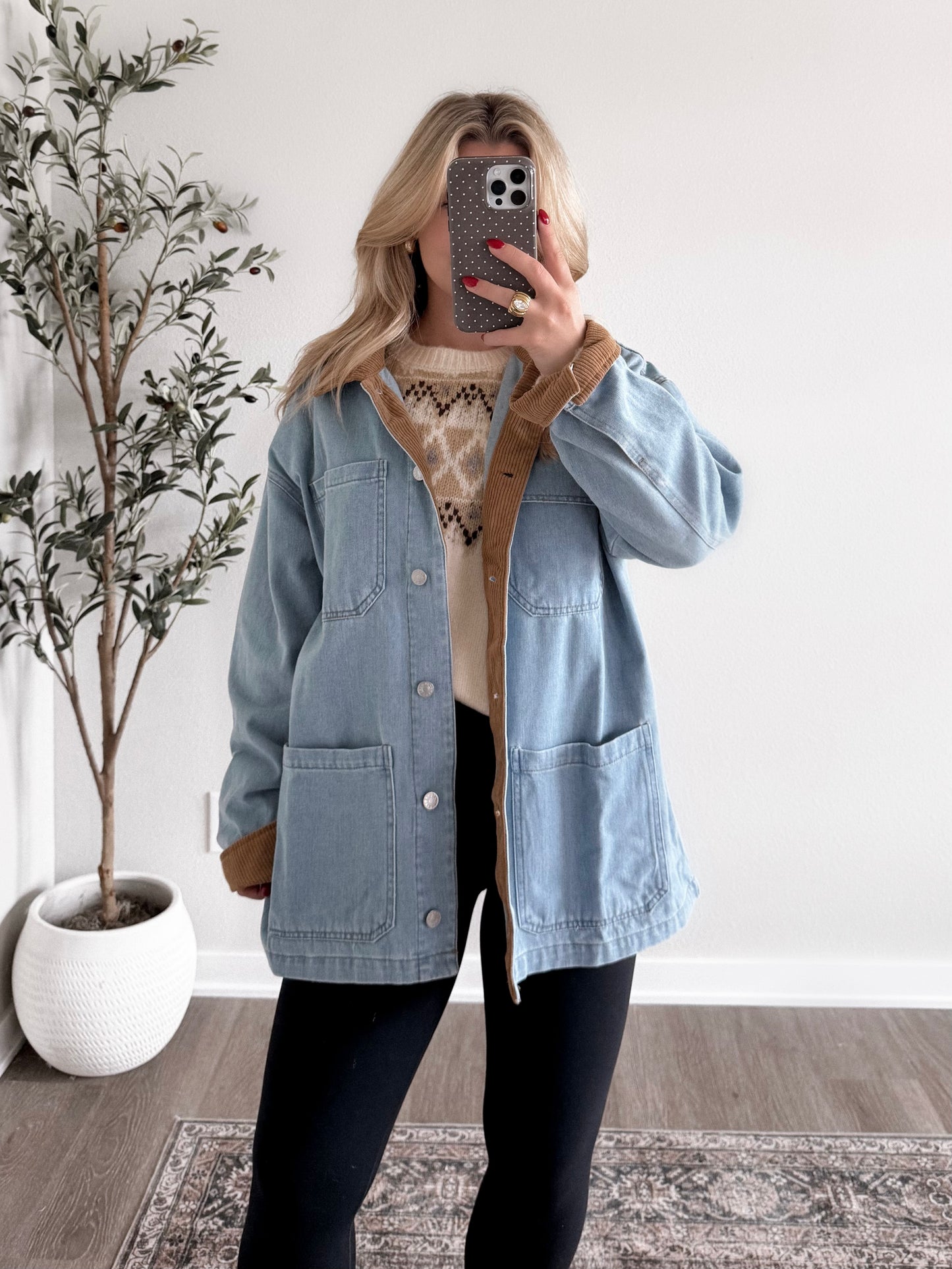Acreage Collared Barn Jacket / Lt Denim