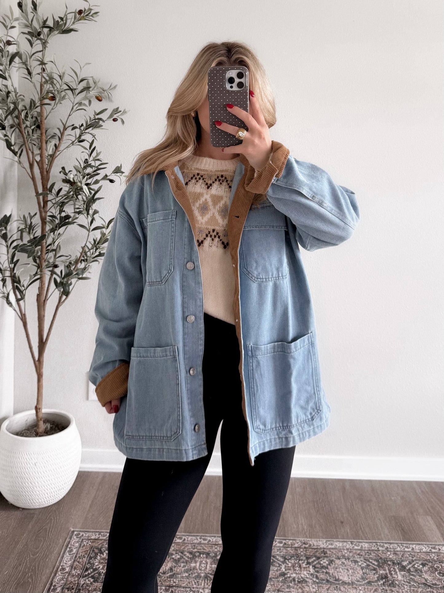 Acreage Collared Barn Jacket / Lt Denim